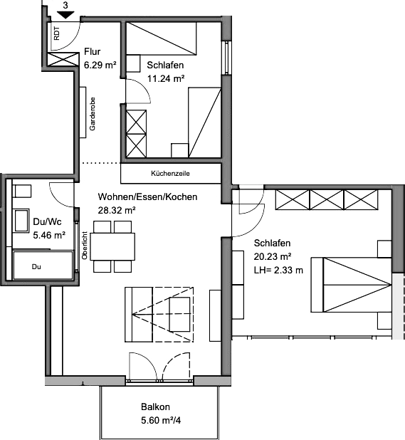 grundriss fewo drei
