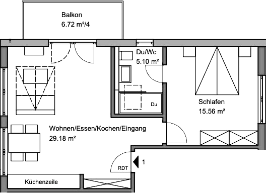 grundriss fewo eins