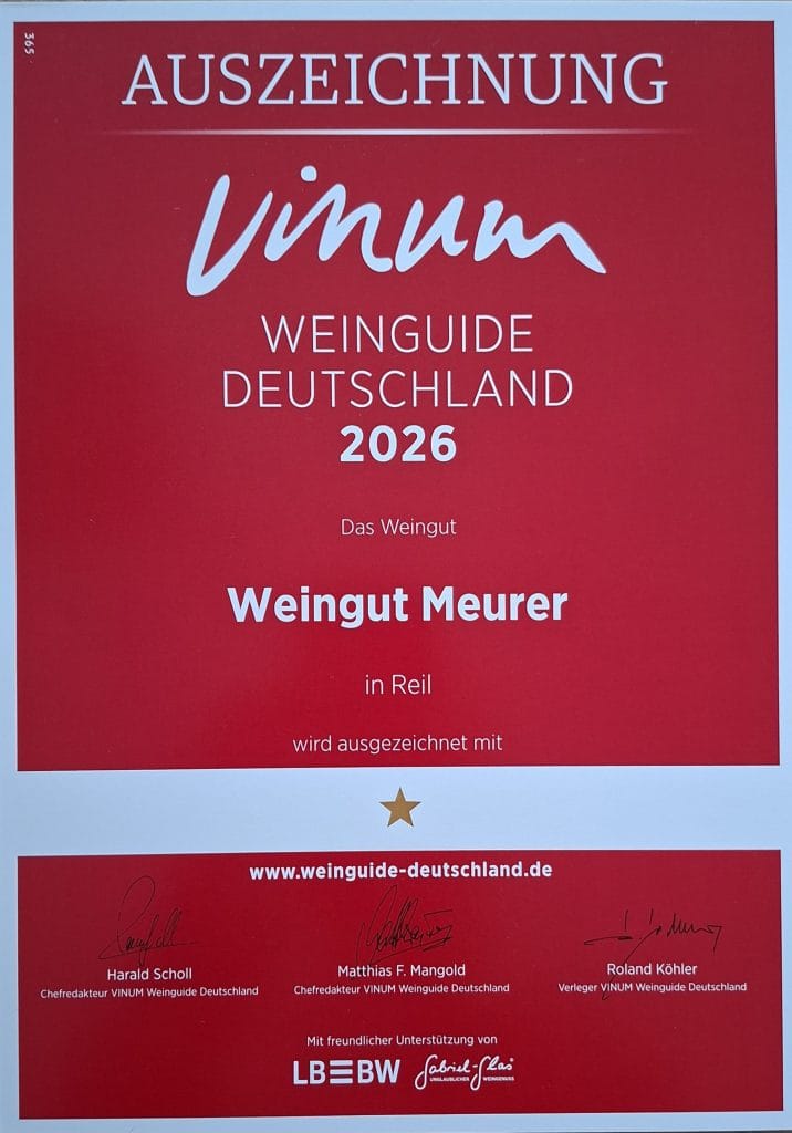Weine 5 VINUM Weinguide Deutschland 2026 ein Stern Weingut Meurer